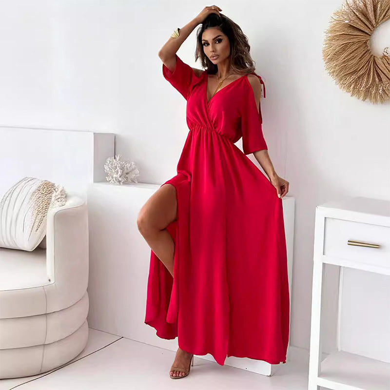 Olivia™ | Elegantna Maxi Haljina s Raskorakom
