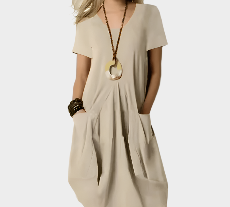 Elegantna haljina koja ističe struk s udobnom elegancijom