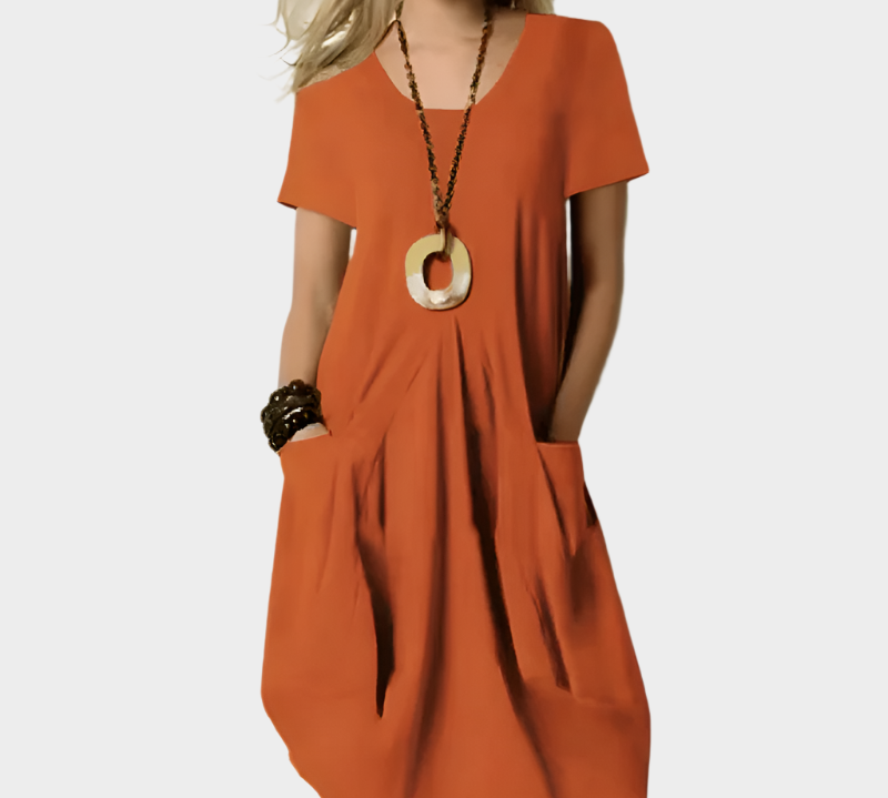 Elegantna haljina koja ističe struk s udobnom elegancijom