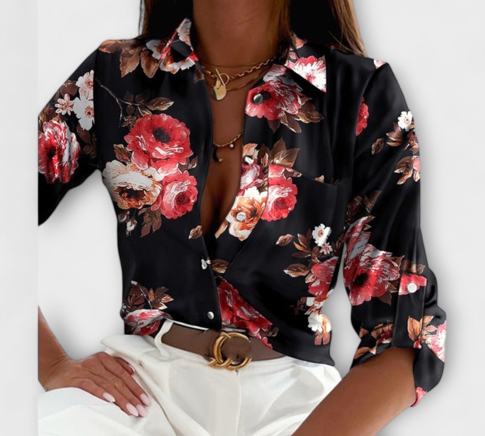 Camila – Sofisticirana Geometrijska Bluza