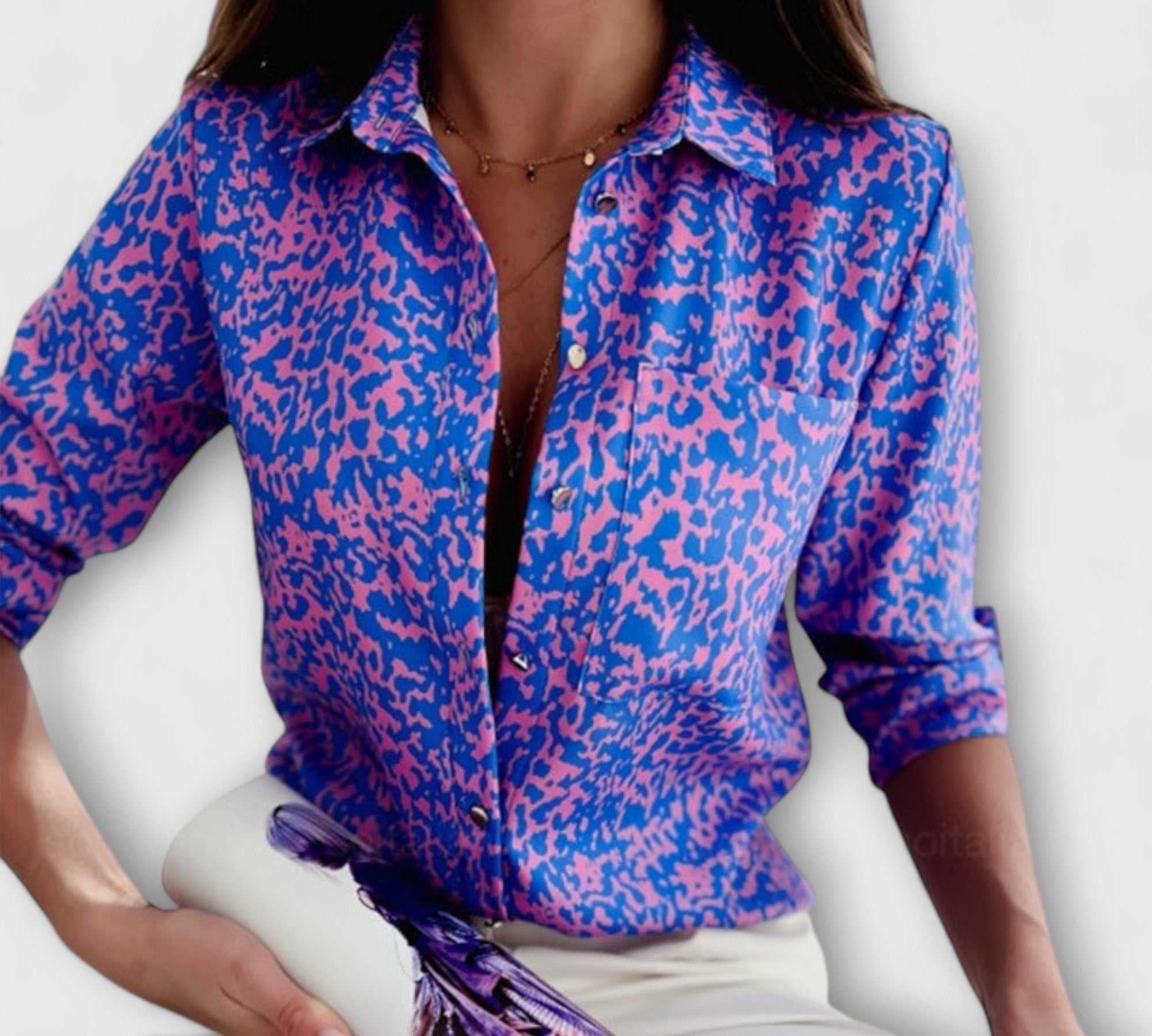 Camila – Sofisticirana Geometrijska Bluza