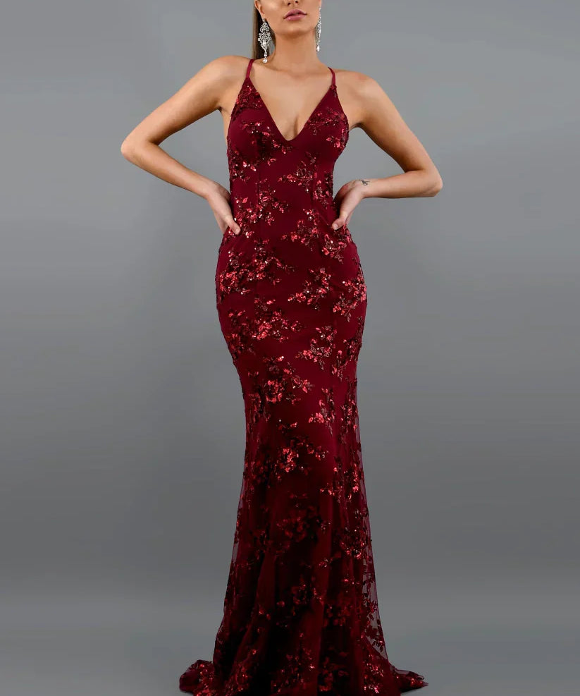 Valeria™ – Elegantna maxi haljina sa šljokicama