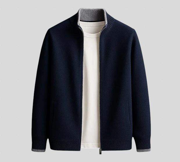 Zoran - Pletena Jakna s Patentnim Zatvaračem