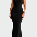 Satenska haljina s otvorenim leđima